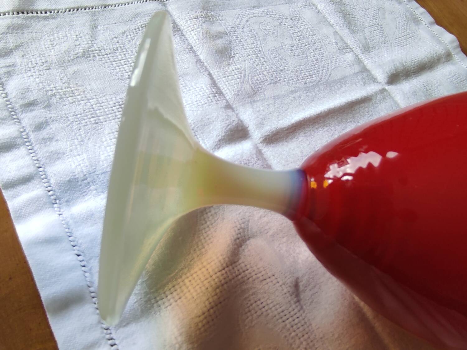 Opaline glass vase