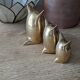 Owls in vintage brass trio