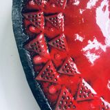 Brutalist Design Art Ceramic Bowl by Jan Nolf, Perignem, Belgium, 1950s