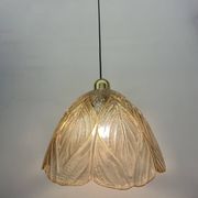 Peil & Putzer glass leaf hanging lamp , 1970’s