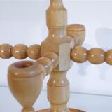 Scandinavian vintage wooden candlestick