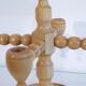 Chandelier vintage scandinave en bois