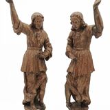 Pair of Tuscan giltwood angel sculptures, late 17th century