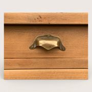 Grand Parisian buffet with billot and butterfly hinges, raw wood, 1930.