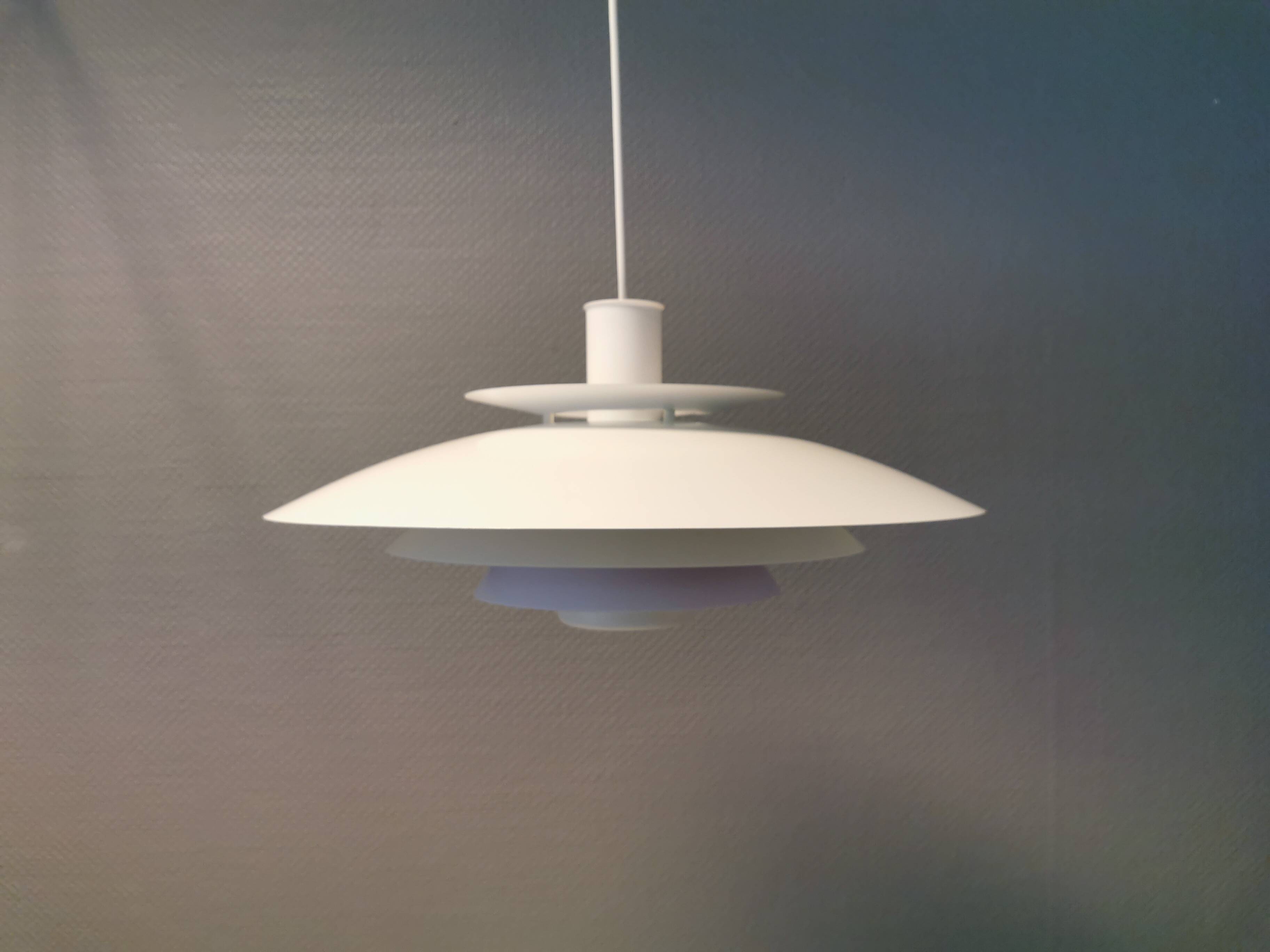 Large hanging lamp by Danish Form-Light 1980s. Multiple layers of shades.