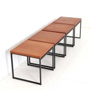 Rare Rego / Günter Renkel “Twen” teak side table / Mid-century modern design / 1950s / 1960s modernism