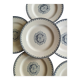 KG Lunéville - 6 flat plates made of ironstone monogrammed "C"