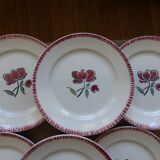 6 assiettes plates vintage de Badonviller 200825
