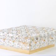 Large faceted crystal ceiling light by Kinkeldey, Germany, 1970s.