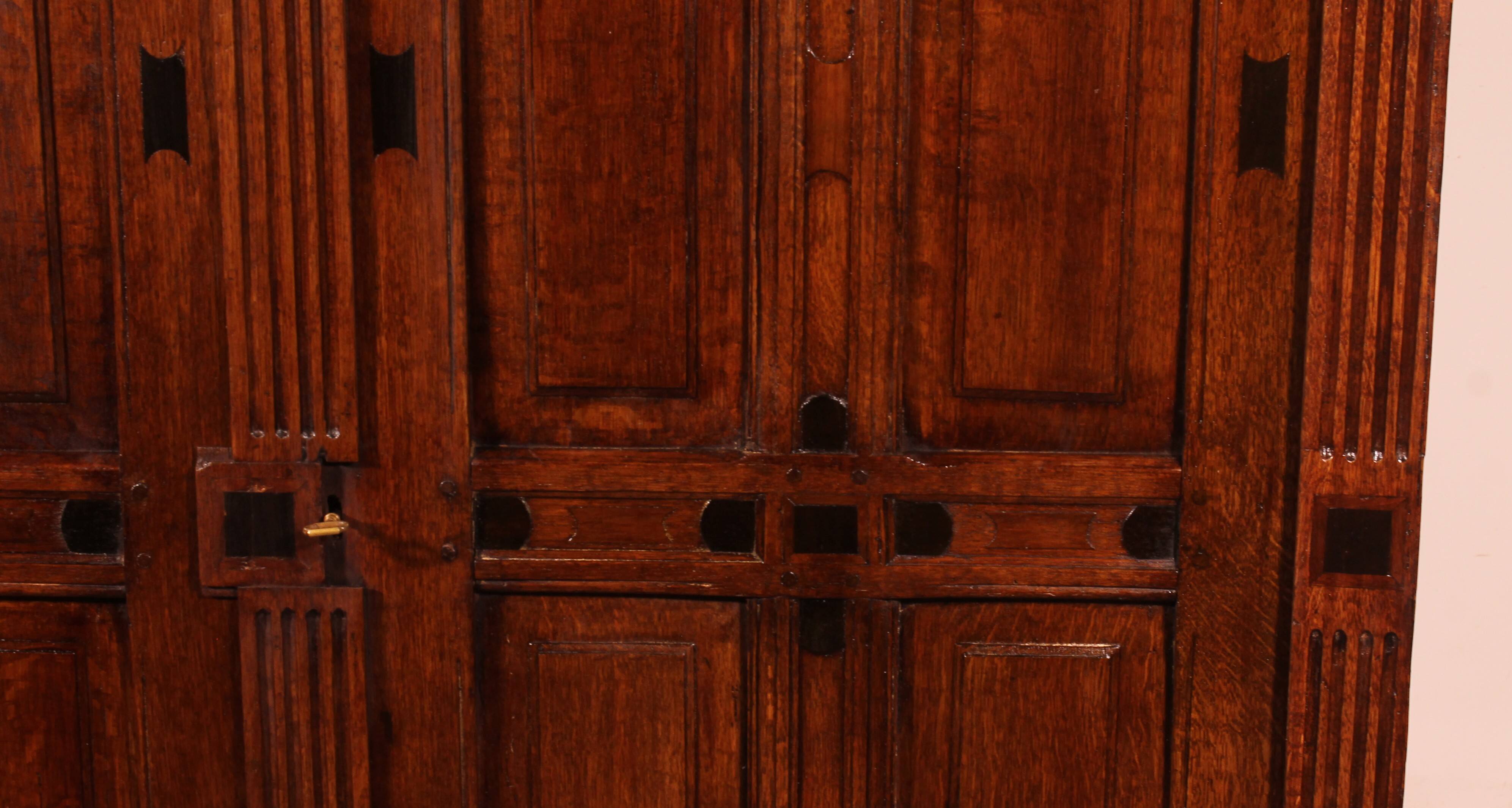 Buffet 2 Portes En Chêne Et ébène Du 17° Siècle - Pays-bas