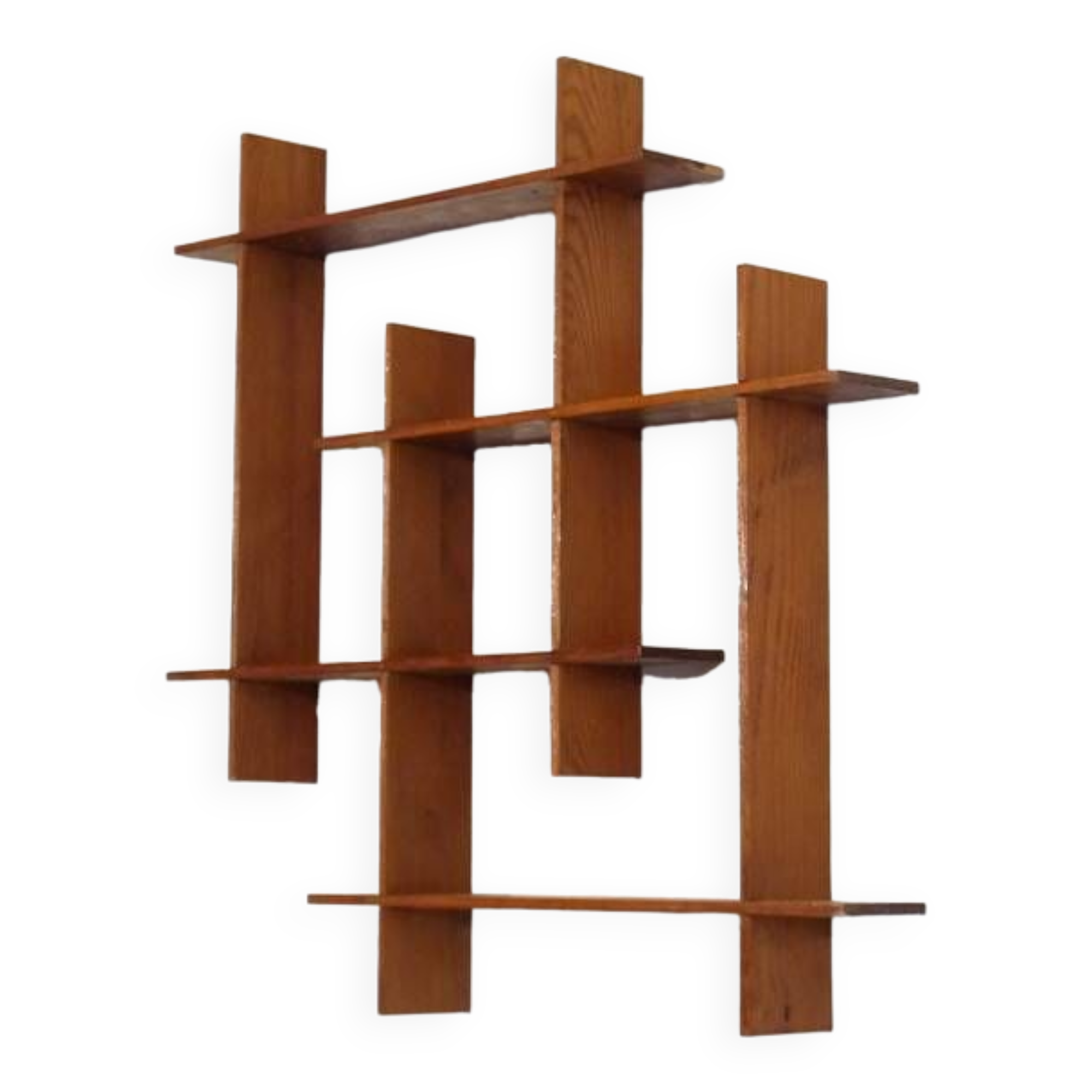 Vintage Scandinavian wooden shelf 1960