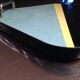 Tray vintage year 59 in formica yellow, blue and black