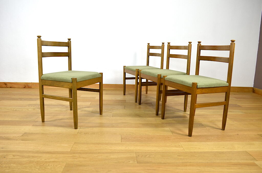 4 Vintage Chairs Scandinavian Design 1960
