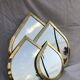 Lot de 4 miroirs en laiton – Artisanat marocain – fait main