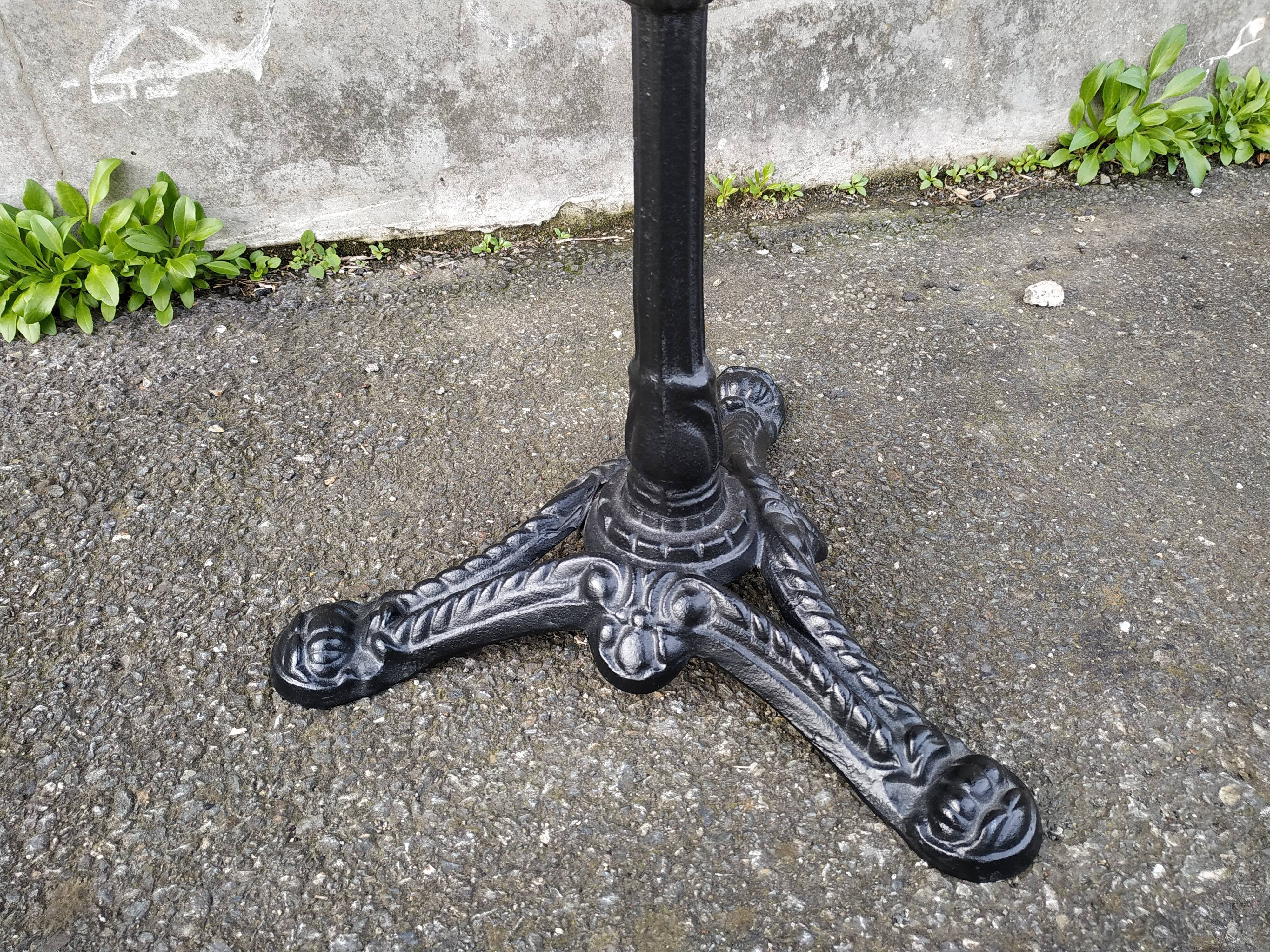 Cast and marble bistro table