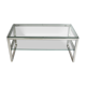 Metal and glass coffee table