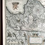 Framed Map of the Netherlands from the Theatrum Orbis Terrarum by Abraham Ortelius (1570)