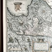 Framed Map of the Netherlands from the Theatrum Orbis Terrarum by Abraham Ortelius (1570)