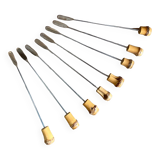 8 bamboo handle cocktail stirrers