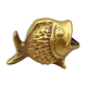 Old brass ashtray in the shape of a fish