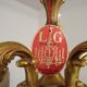 Lustre vintage Lucien Gau Paris en bronze