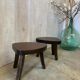 Paire de tabourets rustiques
