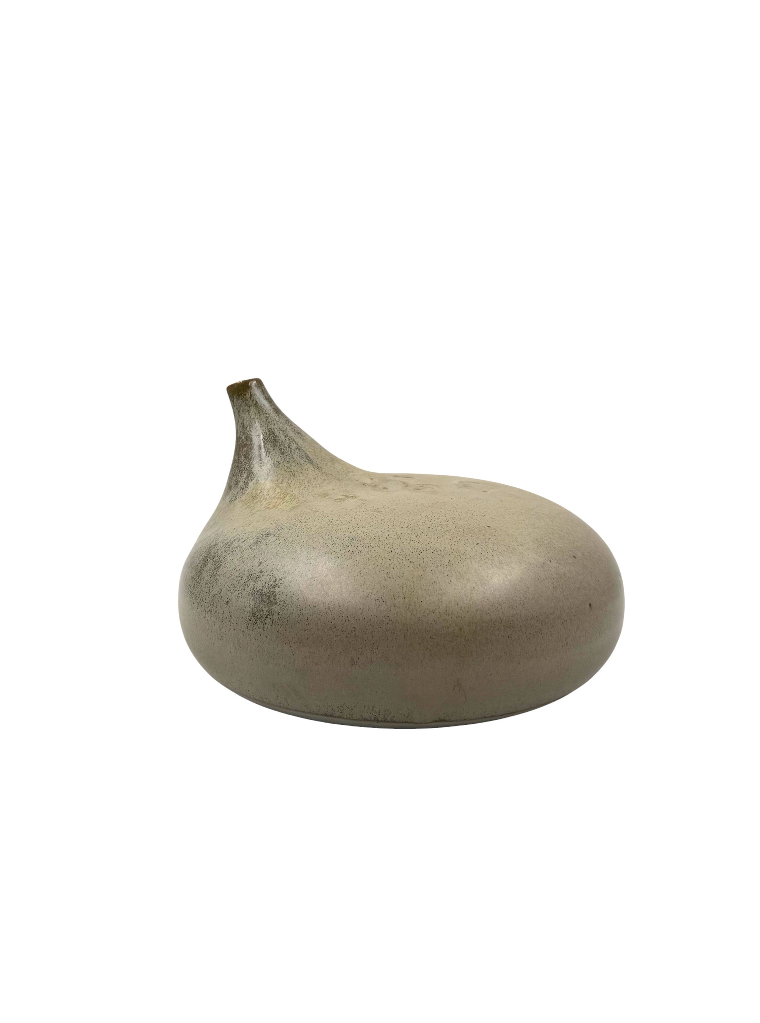 Mid-century organic modern gres vase, Franco Bucci Italy ca. 1970