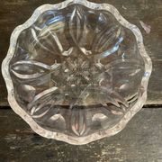Pair of Antique Saleron Crystal Henri Piubello Salt and Pepper Shakers Vintage