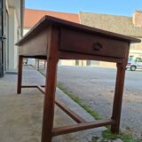 Rustic monastery farmhouse table, antique, 19th century, made of walnut.