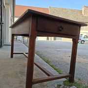 Rustic monastery farmhouse table, antique, 19th century, made of walnut.