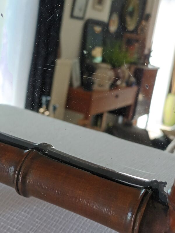 Miroir barbier bambou années 20/30