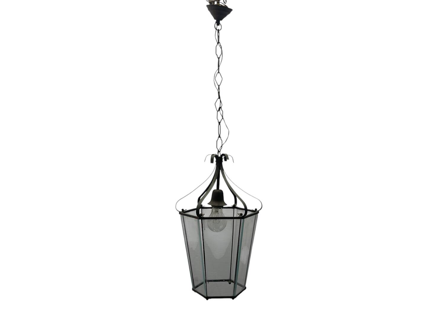 Bronze Glass Light Pendant 1950’s