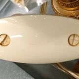 Crystal and golden brass table lamp ~ 1950s/1960s