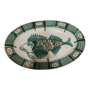 Plat ovale signé RP - robert picault