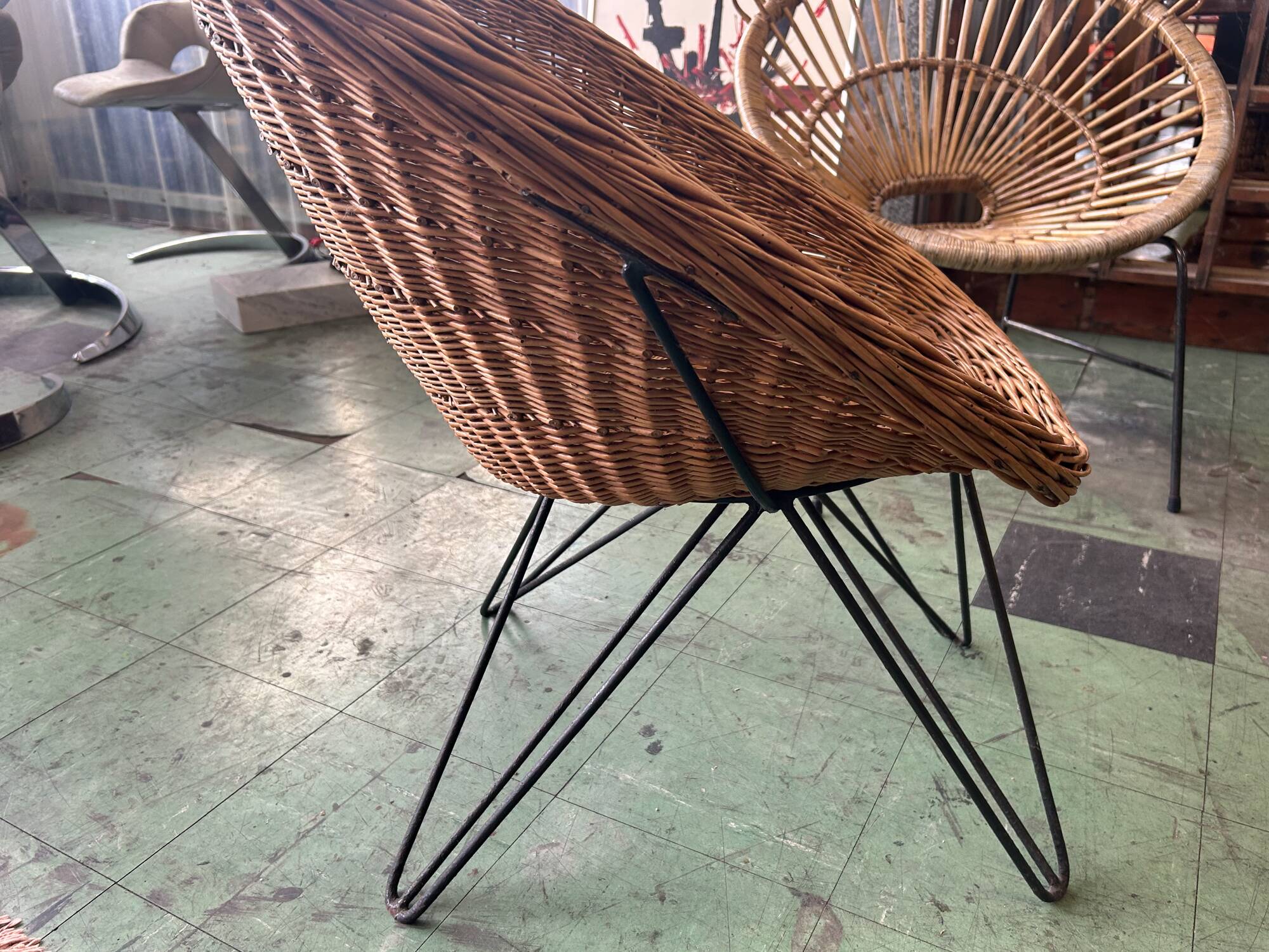 Rattan armchair Teun Velthuizen for Urotan 1950