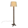 Vintage brutalist floor lamp made of turned wood.