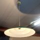 Lustre suspension metal vert et blanc vintage