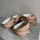 Set of seven pink Villeroy Boch porcelain cups