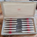 Setvde 12 knives in bakelite and stainless steel