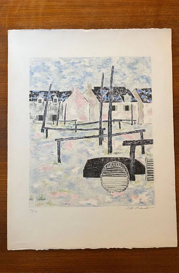 Lithographie du céramiste Peter Orlando
