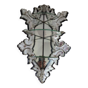 Étagère angle miroir