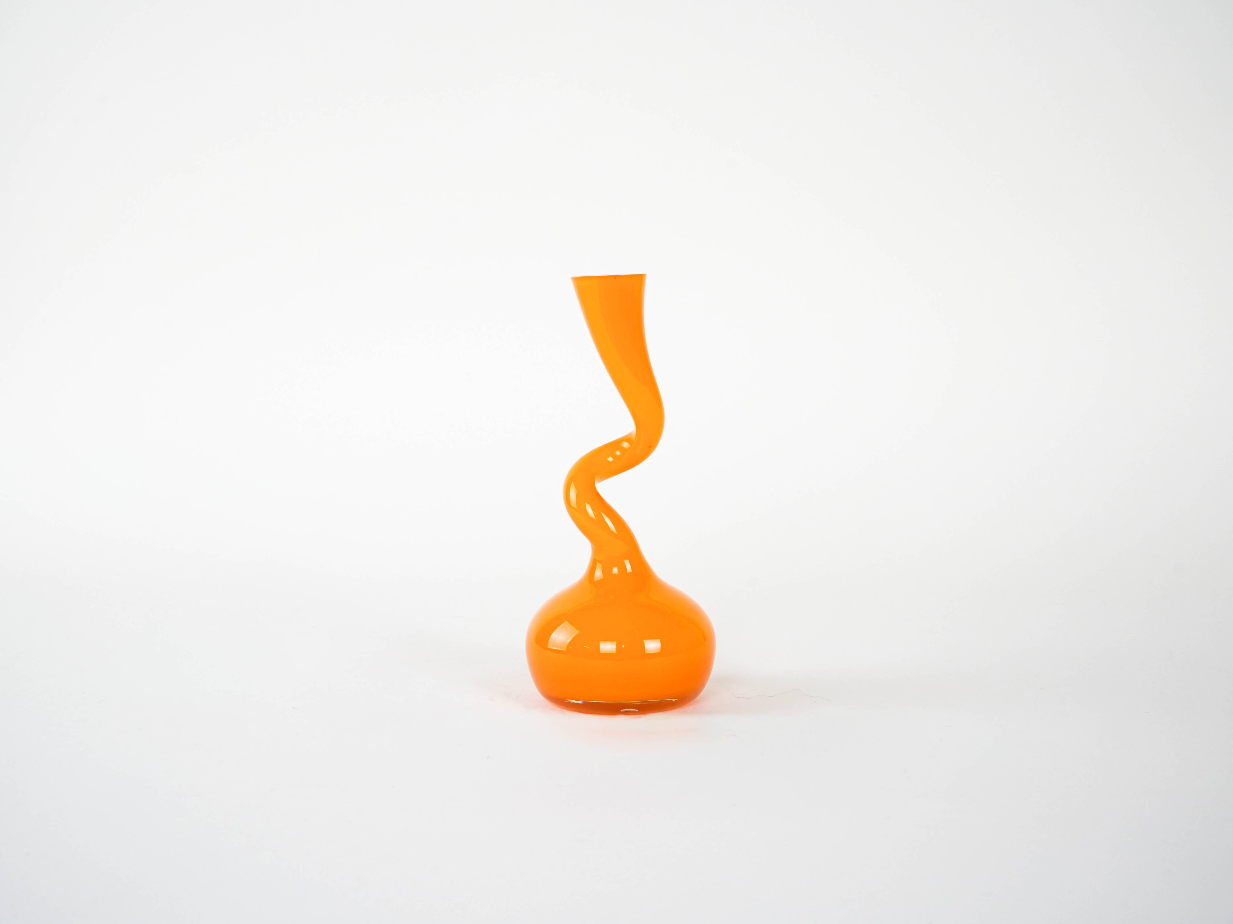 Orange vase, Swing Vase, Danish design, manufactured by Normann Copenhagen,