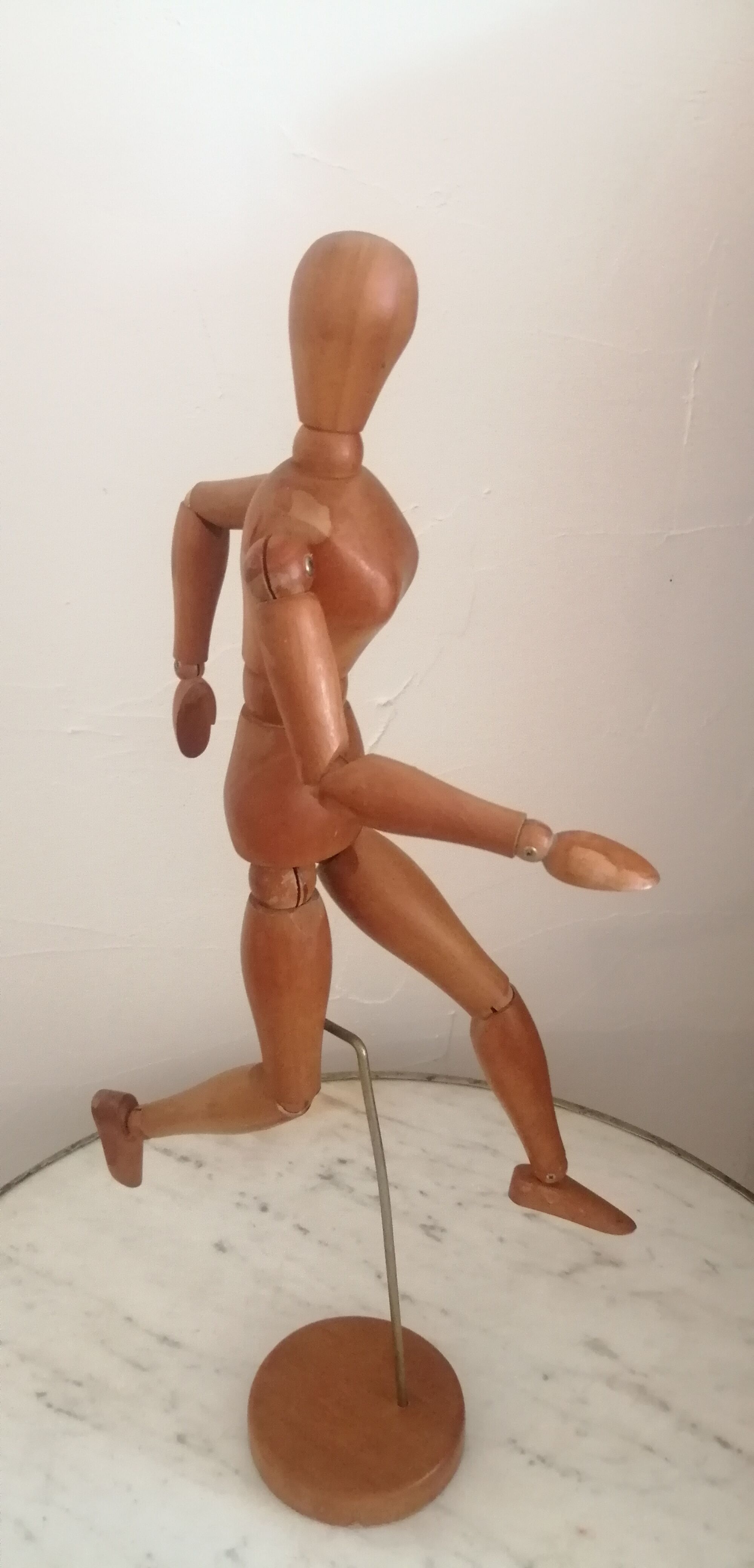 Pantin articulé en bois ciré vintage