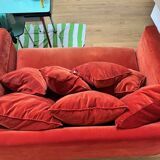 2/3 seater sofa Velvet red