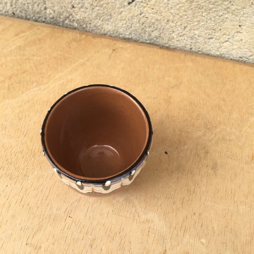 Russian handicraft cup hand painted pattern