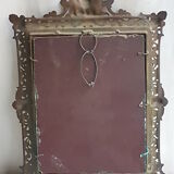 Old bronze mirror early 19th 38x27cm