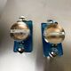 Pair of Space Age Blue Murano Glass Wall Sconces, Italy 1970s