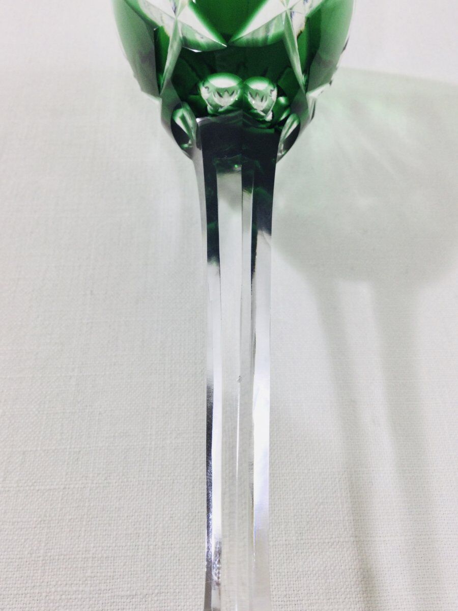 Set of 5 Rhine Roemer wine glasses in Saint-Louis crystal model Monaco