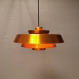 Hanging lamp model ‘Nova’ designed by Jo Hammerborg for Danish Fog&Mørup 1963 in copper