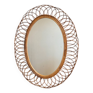 Miroir en Rotin ovale